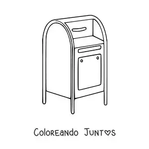 Imagen para colorear de un buzón