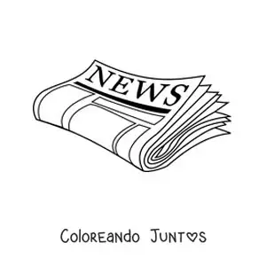 Imagen para colorear de un periódico