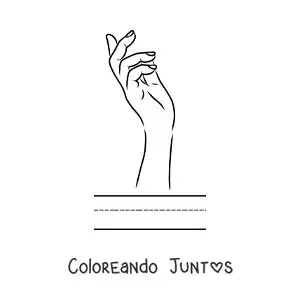 Imagen para colorear de actividad educativa para niños del sentido del tacto