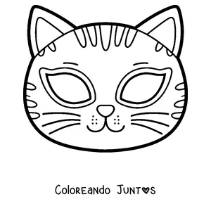 Imagen para colorear de máscara de zorro