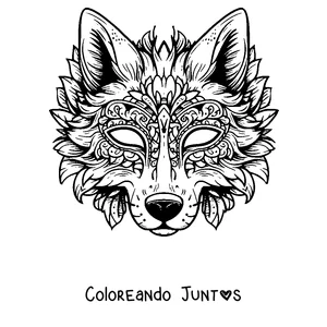 Imagen para colorear de careta de gato