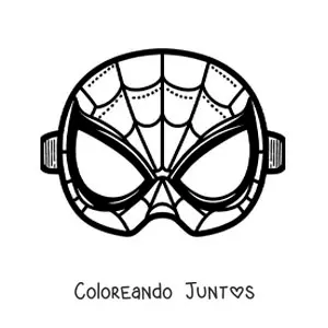 Imagen para colorear de antifaz del Hombre Araña