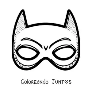 Imagen para colorear de antifaz de Batman para niños