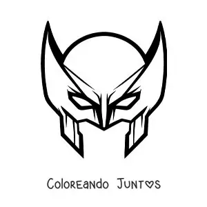 Imagen para colorear de máscara de Wolverine