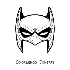 Imagen para colorear de máscara de Batman