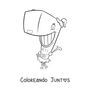 Imagen para colorear de Perlita sonriendo