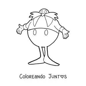 Imagen para colorear del Doctor Eggman de Sonic