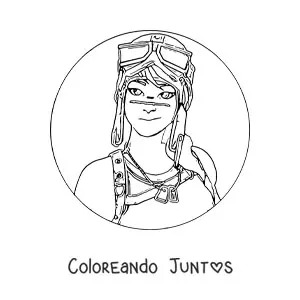 Imagen para colorear de la Asaltante renegada de Fortnite