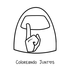 Imagen para colorear de un impostor de Among Us