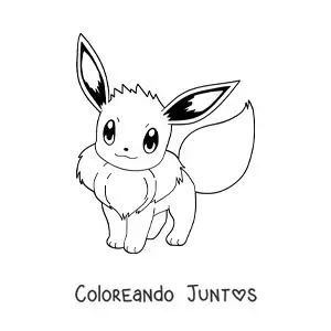 Imagen para colorear del pokémon Eevee