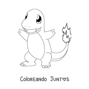 Imagen para colorear del pokémon Charmander