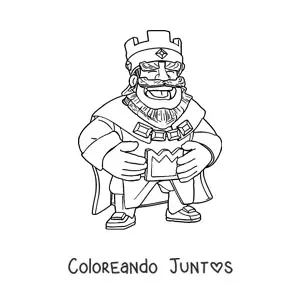 Imagen para colorear del Rey de Clash Royale