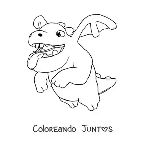 Imagen para colorear de un dragón de Clash Royale