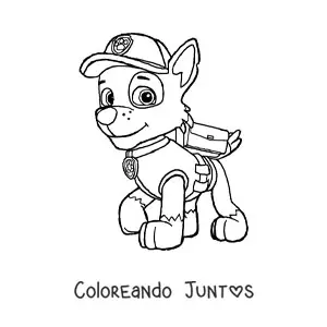 Imagen para colorear de Rocky de Paw Patrol