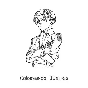 Imagen para colorear de Levi de Attack On Titan