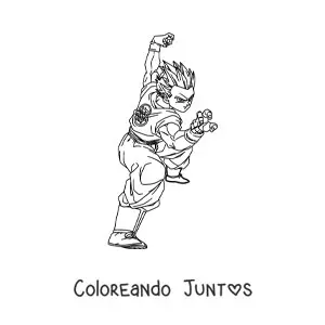 Imagen para colorear de Gohan de Dragon Ball