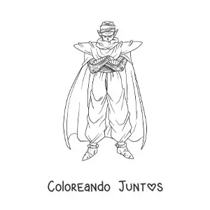 Imagen para colorear de Piccolo de Dragon Ball