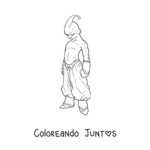 Imagen para colorear de Majin Buu de Dragon Ball