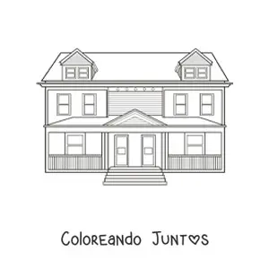Imagen para colorear de una casa grande