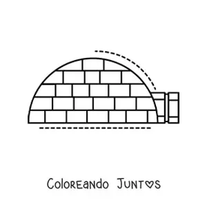 Imagen para colorear de iun glú desde un lado