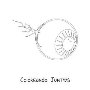 Imagen para colorear de un globo ocular