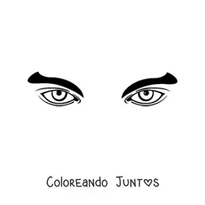 Imagen para colorear de un par de ojos masculinos