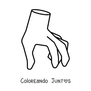 Imagen para colorear de una mano