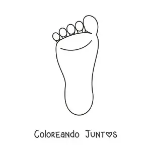 Imagen para colorear de la planta del pie