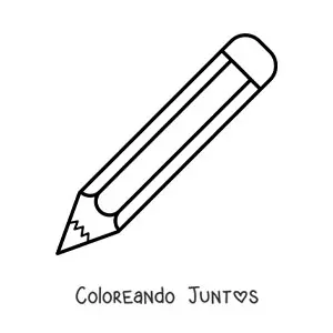 Imagen para colorear de un lápiz sencillo