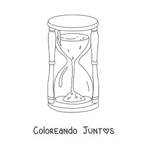 Imagen para colorear de un reloj de arena