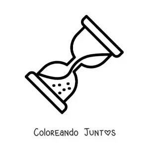 Imagen para colorear de un reloj de arena simple