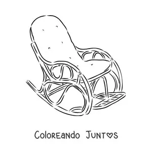Imagen para colorear de una silla mecedora