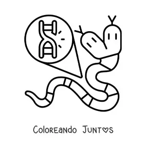 Imagen para colorear de una mutación genética