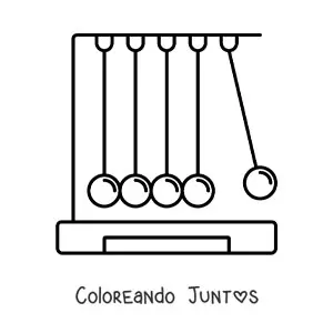 Imagen para colorear de un péndulo de Newton