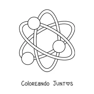Imagen para colorear de las partículas subatómicas