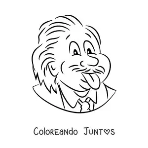 Imagen para colorear de Albert Einstein