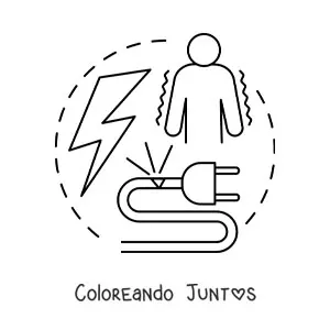 Imagen para colorear de los elementos de la corriente eléctrica alterna