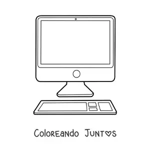 Imagen para colorear de una computadora moderna