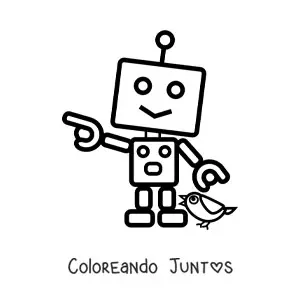 Imagen para colorear de un robot con polígonos