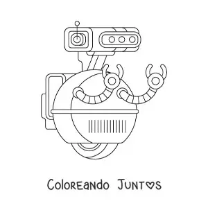 Imagen para colorear de un robot del futuro