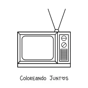 Imagen para colorear de un televisor viejo