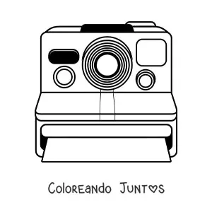 Imagen para colorear de una cámara Polaroid antigua