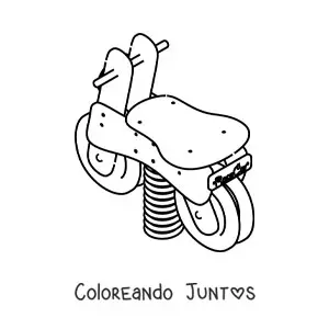 Imagen para colorear de un balancín del parque
