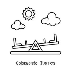 Imagen para colorear de un balancín del parque infantil