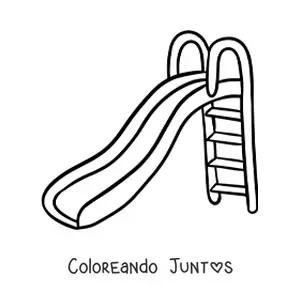 Imagen para colorear de un tobogán