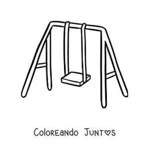 Imagen para colorear de un columpio