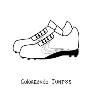Imagen para colorear de un par de tacos de fútbol