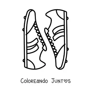 Imagen para colorear de un par de zapatos de fútbol