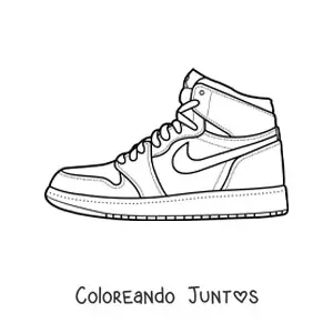 Imagen para colorear de un botín Nike