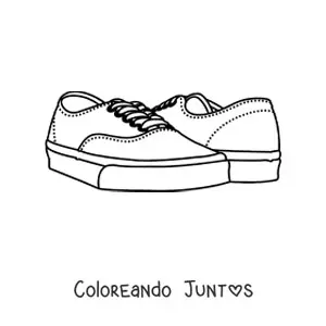 Imagen para colorear de un par de tenis bajos